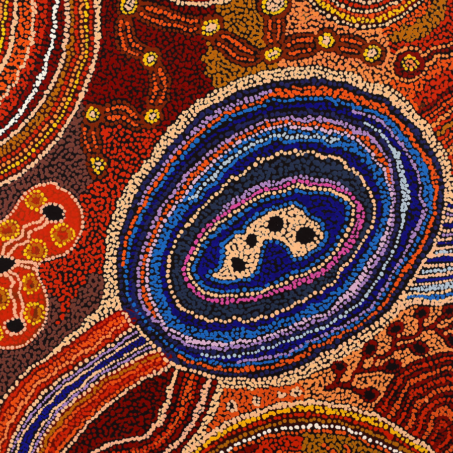 Aboriginal Artwork by Audrey Brumby, Ngura Tjuta Munu Tjukula Tjuta, 220x142cm