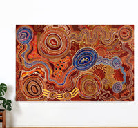 Aboriginal Artwork by Audrey Brumby, Ngura Tjuta Munu Tjukula Tjuta, 220x142cm