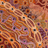 Aboriginal Artwork by Audrey Brumby, Ngura Nganampa, 122x122cm