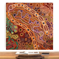 Aboriginal Artwork by Audrey Brumby, Ngura Nganampa, 122x122cm