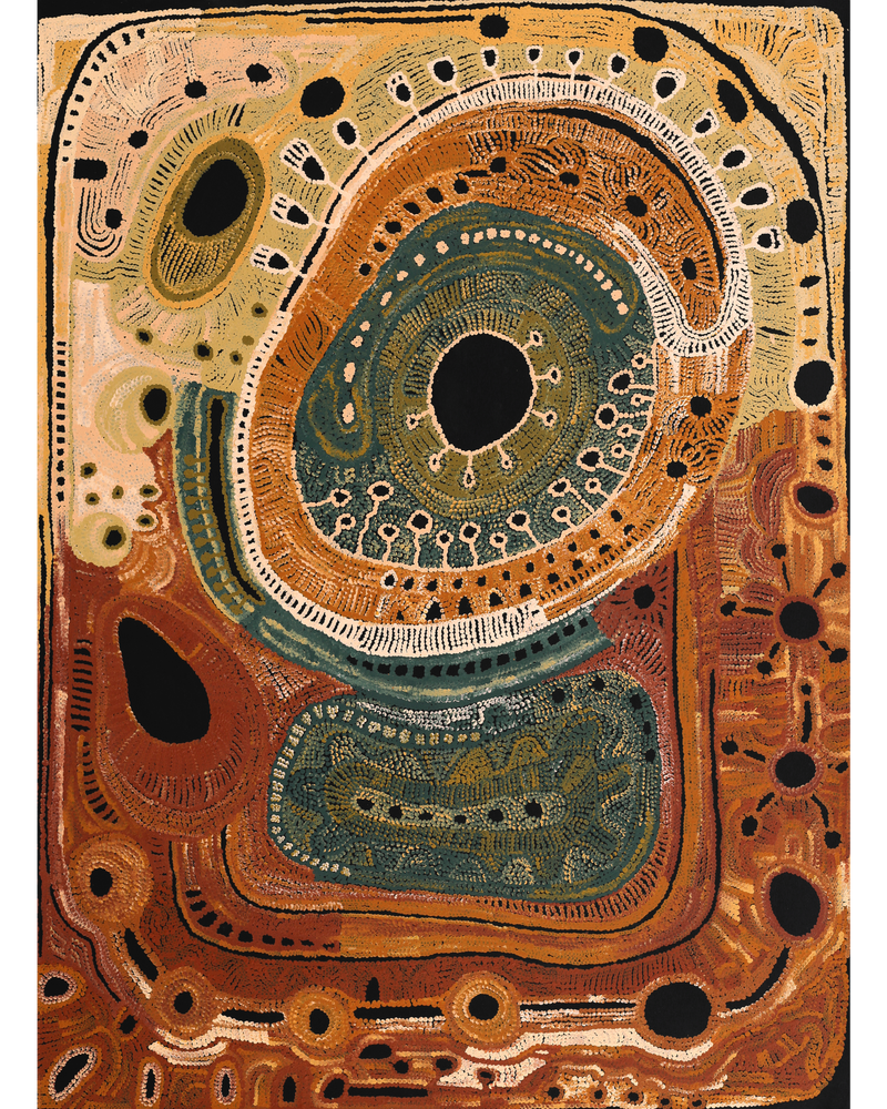 Aboriginal Artwork by Audrey Brumby, Tjukula Tjuta, 180x132cm
