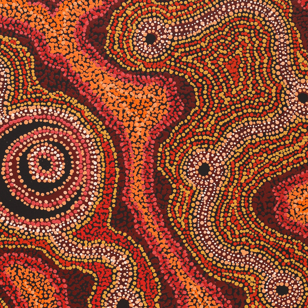 Aboriginal Artwork by Audrey Brumby, Ngura Tjuta Munu Tjukula Tjuta, 91x71cm