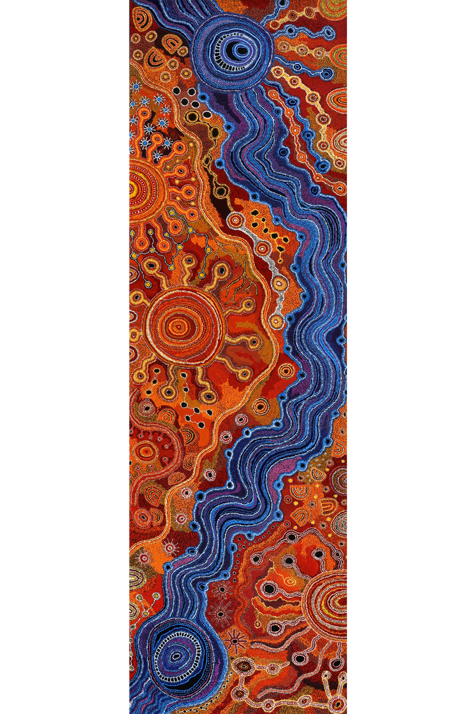 Aboriginal Art by Audrey Brumby, Ngura Tjuta Munu Tjukula Tjuta, 400x122cm - ART ARK®