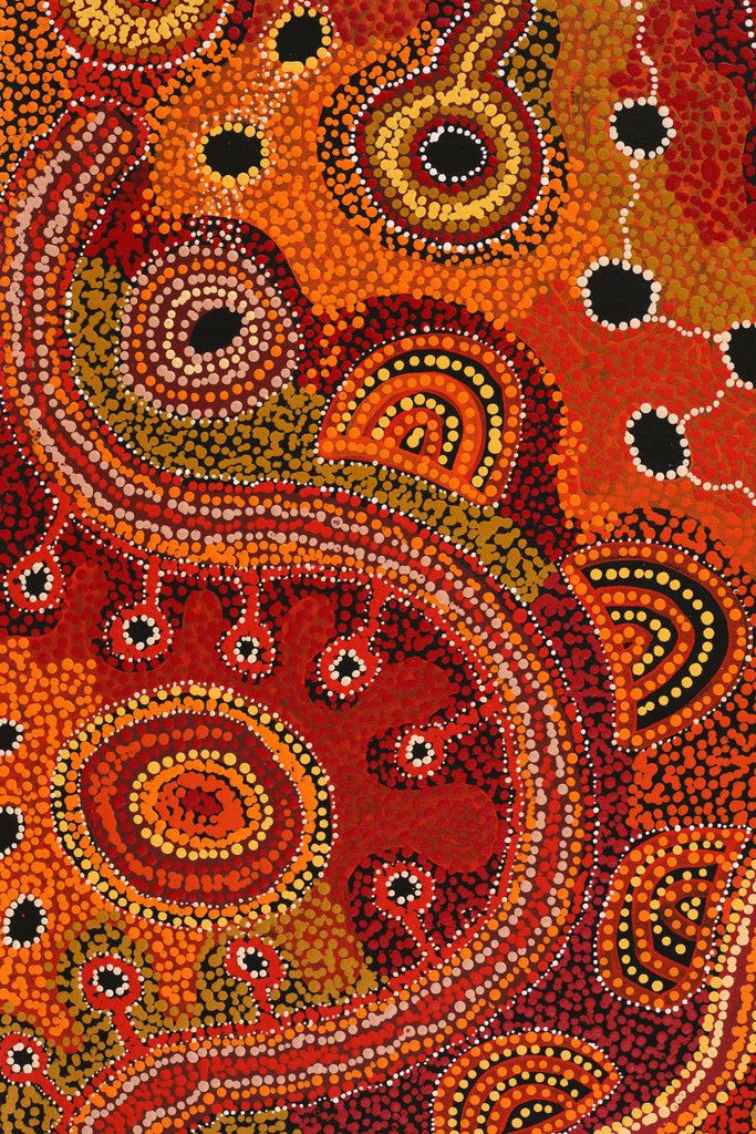 Aboriginal Art by Audrey Brumby, Ngura Tjuta Munu Tjukula Tjuta, 400x122cm - ART ARK®