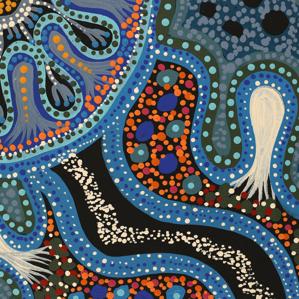 Aboriginal Artwork by Audrey Brumby, Ngura Tjuta Munu Tjukula Tjuta, 80x60cm