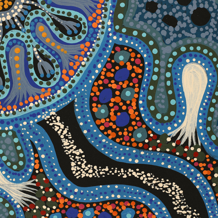 Aboriginal Artwork by Audrey Brumby, Ngura Tjuta Munu Tjukula Tjuta, 80x60cm
