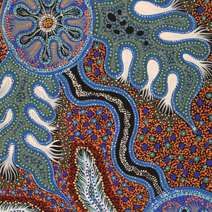 Aboriginal Art by Audrey Brumby, Ngura Tjuta Munu Tjukula Tjuta, 80x60cm - ART ARK®