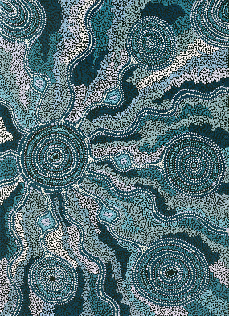 Aboriginal Artwork by Audrey Brumby, Ngura Tjuta Munu Tjukula Tjuta, 91x66cm