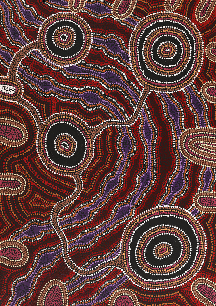 Aboriginal Artwork by Audrey Brumby, Ngura Tjuta Munu Tjukula Tjuta, 92x65cm