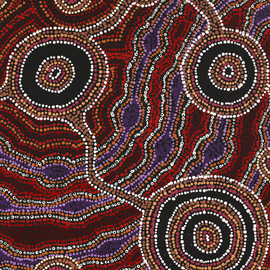 Aboriginal Artwork by Audrey Brumby, Ngura Tjuta Munu Tjukula Tjuta, 92x65cm