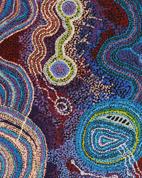 Aboriginal Artwork by Audrey Brumby, Ngura Tjuta Munu Tjukula Tjuta, 400x122cm