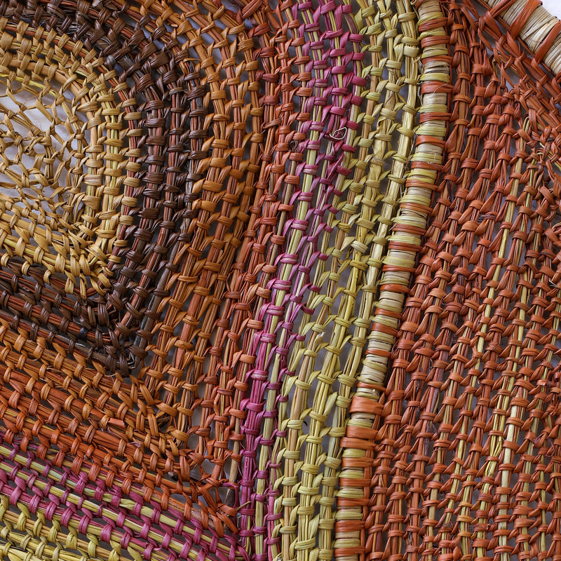 Aboriginal Artwork by Audrey Marrday, Bardarr (Paperbark leaf) Weaving, 140x65cm