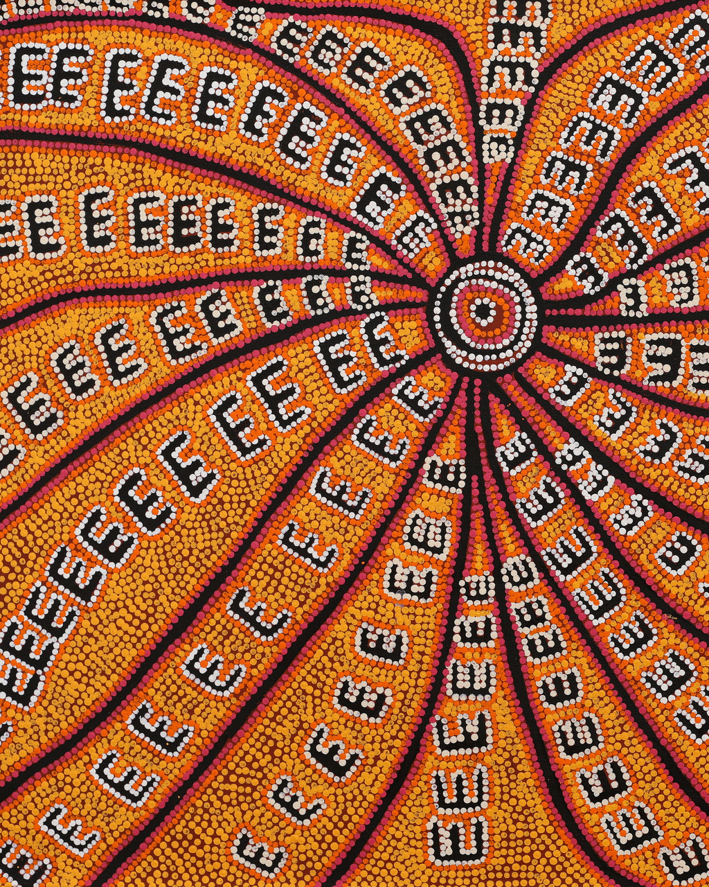 Azaria Nampijinpa Robertson, Janganpa Jukurrpa (Brush-tail Possum Dreaming) - Mawurrji, 107x61cm