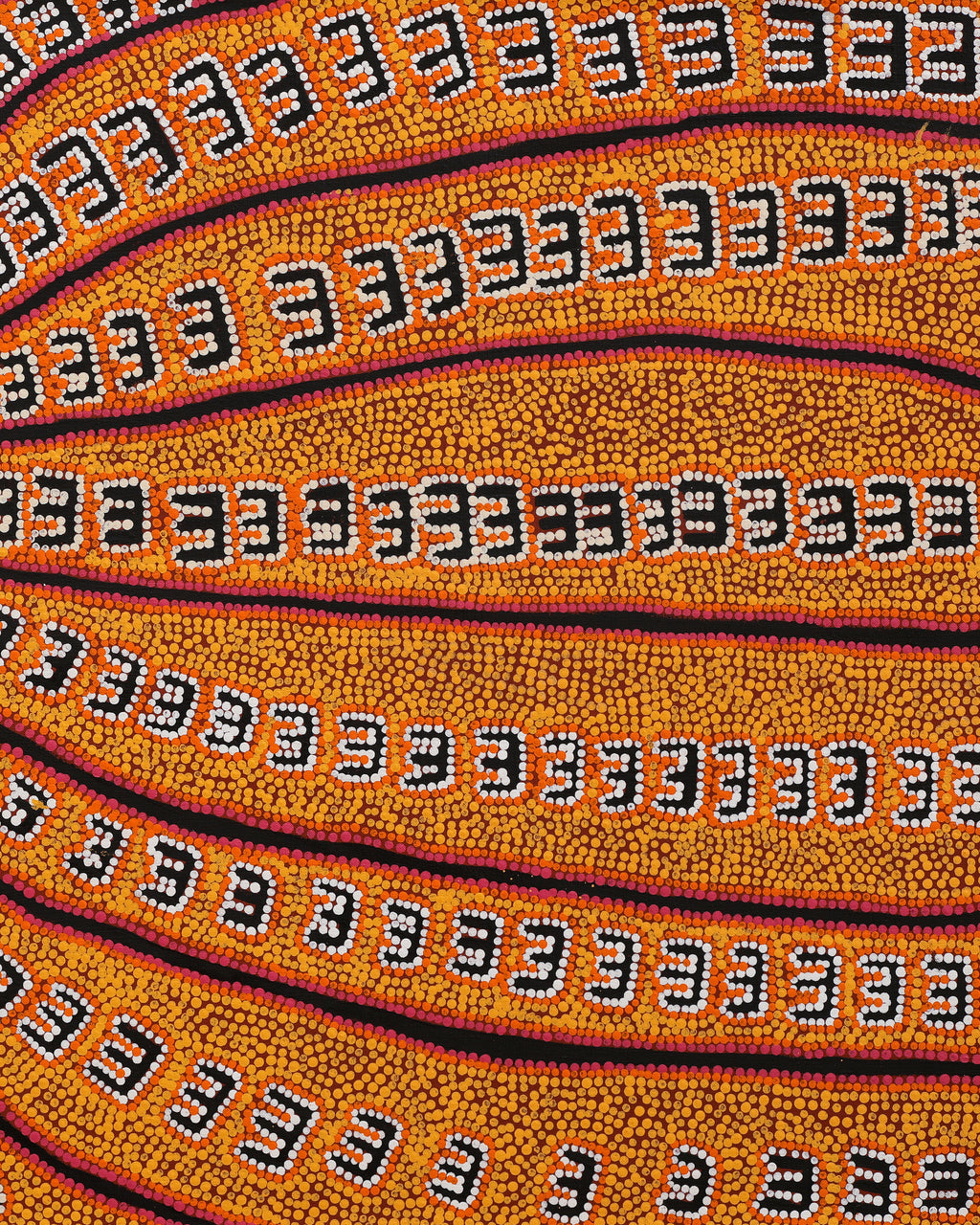 Azaria Nampijinpa Robertson, Janganpa Jukurrpa (Brush-tail Possum Dreaming) - Mawurrji, 107x61cm
