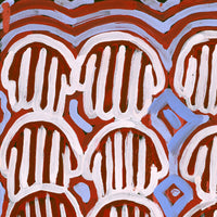 Aboriginal Artwork by Azaria Nampijinpa Robertson, Majardi Jukurrpa (Hairstring Belt/Skirt Dreaming) - Mina Mina, 61x30cm