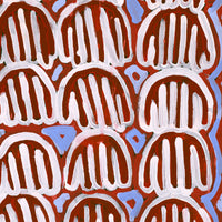 Aboriginal Artwork by Azaria Nampijinpa Robertson, Majardi Jukurrpa (Hairstring Belt/Skirt Dreaming) - Mina Mina, 61x30cm