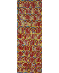 Aboriginal Artwork by Azaria Nampijinpa Robertson, Majardi Jukurrpa (Hairstring Belt/Skirt Dreaming) - Mina Mina, 91x30cm
