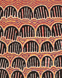 Aboriginal Artwork by Azaria Nampijinpa Robertson, Majardi Jukurrpa (Hairstring Belt/Skirt Dreaming) - Mina Mina, 91x46cm