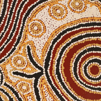 Aboriginal Artwork by Barbara Baker Milpati, Ngapari Tjukurpa, 122x61cm