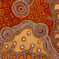 Aboriginal Artwork by Barbara Baker Milpati, Ngapari Tjukurpa, 91x71cm