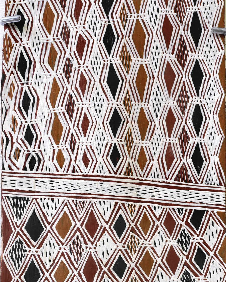 Aboriginal Artwork by Batja Marawili Narulwuy, Baykultji, 67x20cm