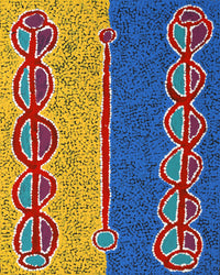 Aboriginal Artwork by Bernard Japanangka Watson, Pamapardu Jukurrpa (Flying Ant Dreaming) - Warntungurru, 50x40cm
