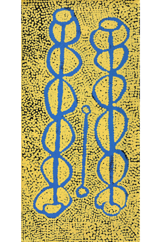 Aboriginal Artwork by Bernard Japanangka Watson, Pamapardu Jukurrpa - Warntungurru, 61x30cm - ART ARK®