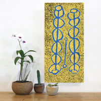 Aboriginal Artwork by Bernard Japanangka Watson, Pamapardu Jukurrpa - Warntungurru, 61x30cm