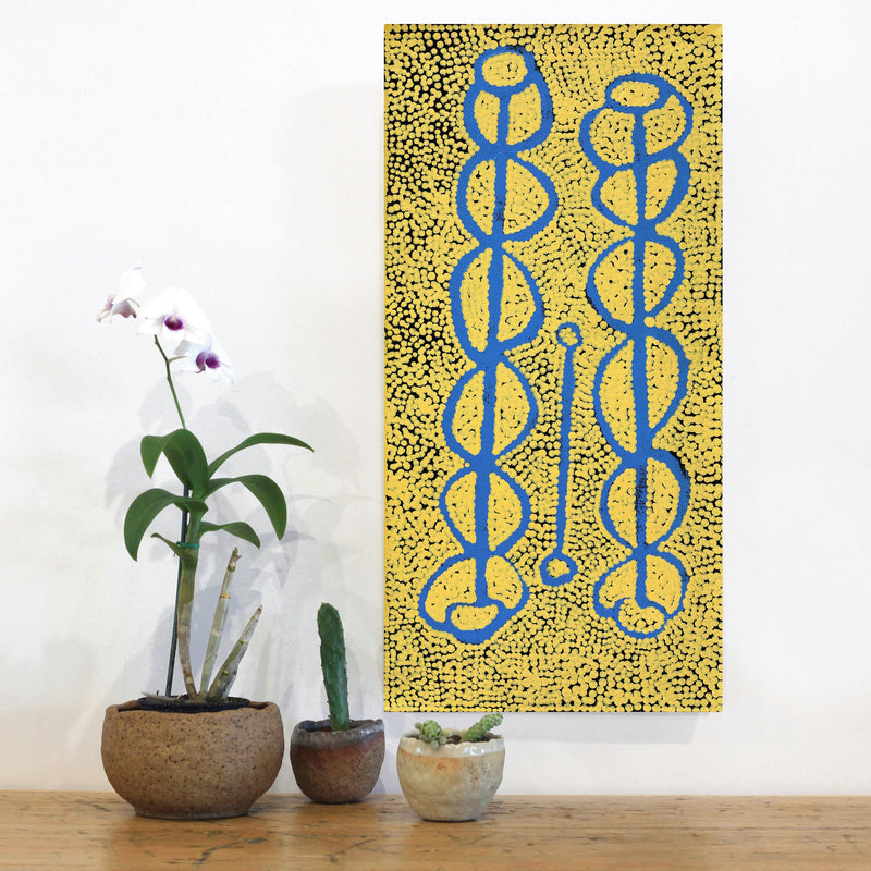 Aboriginal Artwork by Bernard Japanangka Watson, Pamapardu Jukurrpa - Warntungurru, 61x30cm