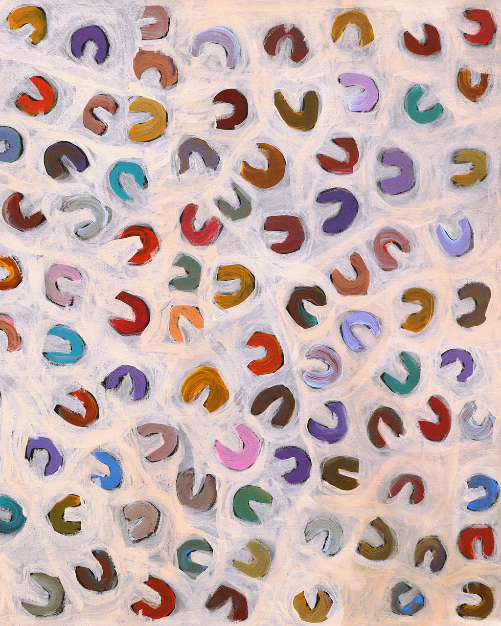 Aboriginal Artwork by Bess Napanangka Poulson, Mina Mina Dreaming, 91x61cm