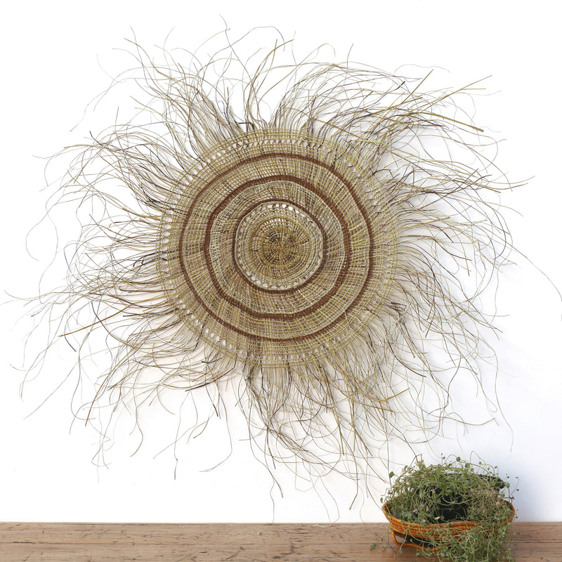 Aboriginal Artwork by Beverley Gararrpa England, Woven Mat, 100cm