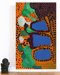 Aboriginal Artwork by Billy Yunkurra Atkins, Untitled, 76x46cm