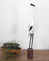 Aboriginal Artwork by Bob Ali, Gomarla (Egret bird) Sculpture, 68cm