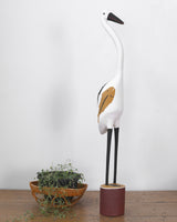 Aboriginal Artwork by Bob Ali, Gomarla (Egret bird) Sculpture, 89cm