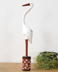 Aboriginal Artwork by Bob Ali, Gomarla (Egret bird) Sculpture, 67cm
