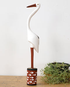 Aboriginal Art by Bob Ali, Gomarla (Egret bird) Sculpture, 67cm - ART ARK®