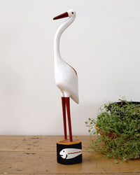 Aboriginal Artwork by Bob Ali, Gomarla (Egret bird) Sculpture, 47cm