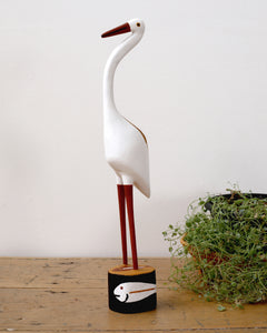 Aboriginal Art by Bob Ali, Gomarla (Egret bird) Sculpture, 47cm - ART ARK®