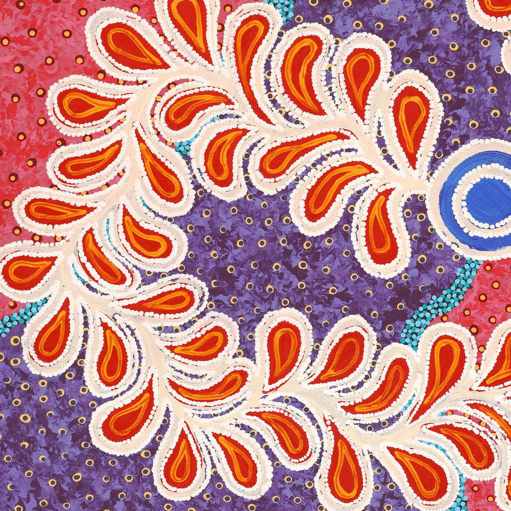 Aboriginal Artwork by Brenda Punytjina Armstrong, Honey Grevillea Dreaming, 76x61cm