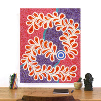 Aboriginal Artwork by Brenda Punytjina Armstrong, Honey Grevillea Dreaming, 76x61cm