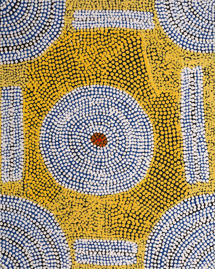 Aboriginal Artwork by Britney Nangala White, Watiya-warnu Jukurrpa (Seed Dreaming), 50x40cm - ART ARK®