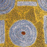 Aboriginal Artwork by Britney Nangala White, Watiya-warnu Jukurrpa (Seed Dreaming), 50x40cm