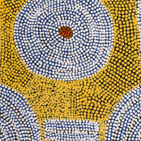 Aboriginal Artwork by Britney Nangala White, Watiya-warnu Jukurrpa (Seed Dreaming), 50x40cm