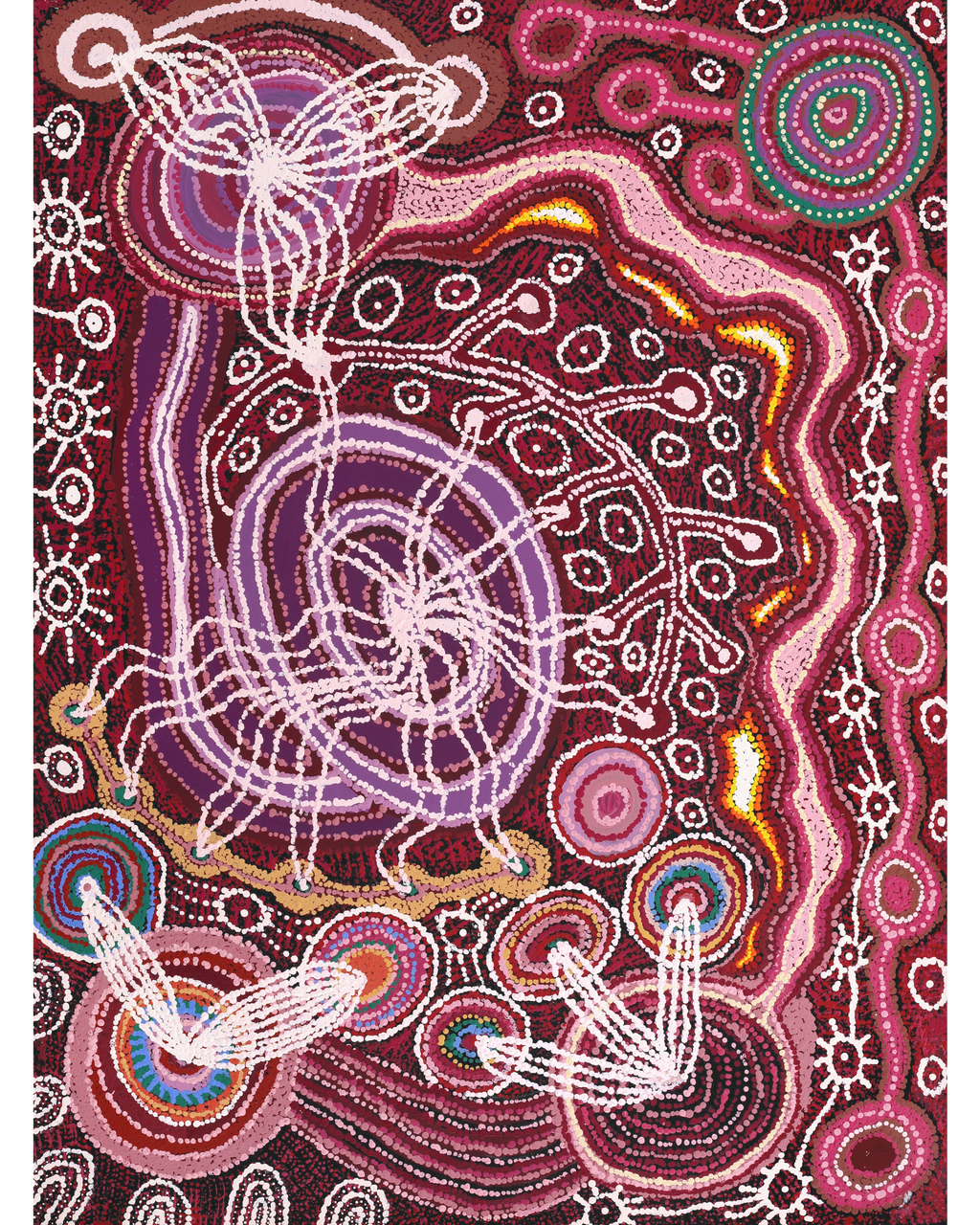 Aboriginal Artwork by Tjaruwa Carolyn Dunn, Piltati Tjukurpa, 122x91cm