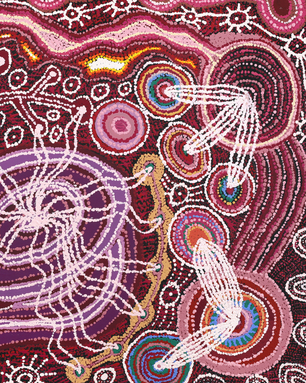 Aboriginal Artwork by Tjaruwa Carolyn Dunn, Piltati Tjukurpa, 122x91cm