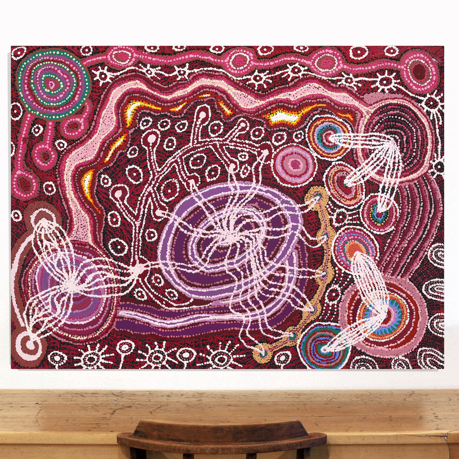 Aboriginal Artwork by Tjaruwa Carolyn Dunn, Piltati Tjukurpa, 122x91cm