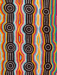 Aboriginal Artwork by Carol Nampijinpa Larry, Karnta Jukurrpa (Womens Dreaming), 61x46cm