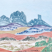 Aboriginal Artwork by Carissa Inkamala, Rutjipma (Mt Sonder), 27.5x13cm