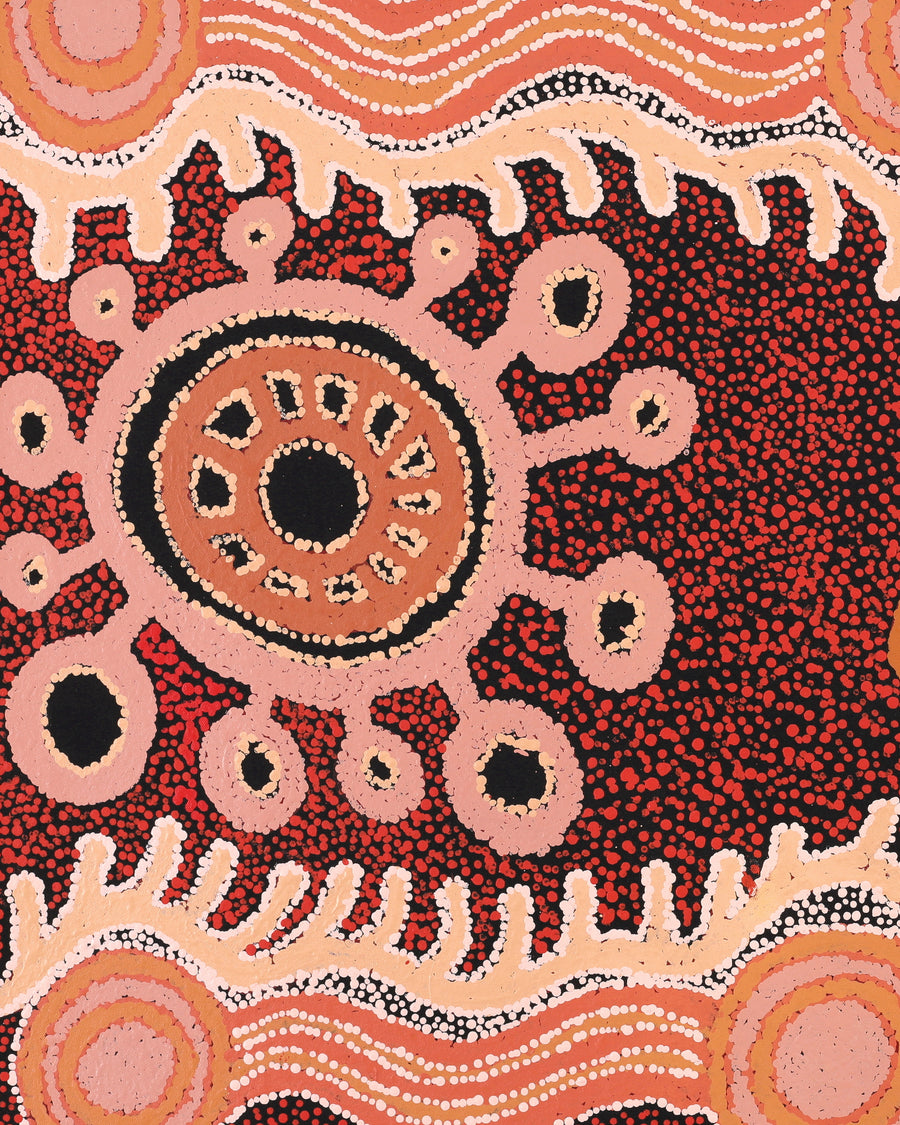 Aboriginal Artwork by Tjaruwa Carolyn Dunn, Piltati Tjukurpa, 102x72cm