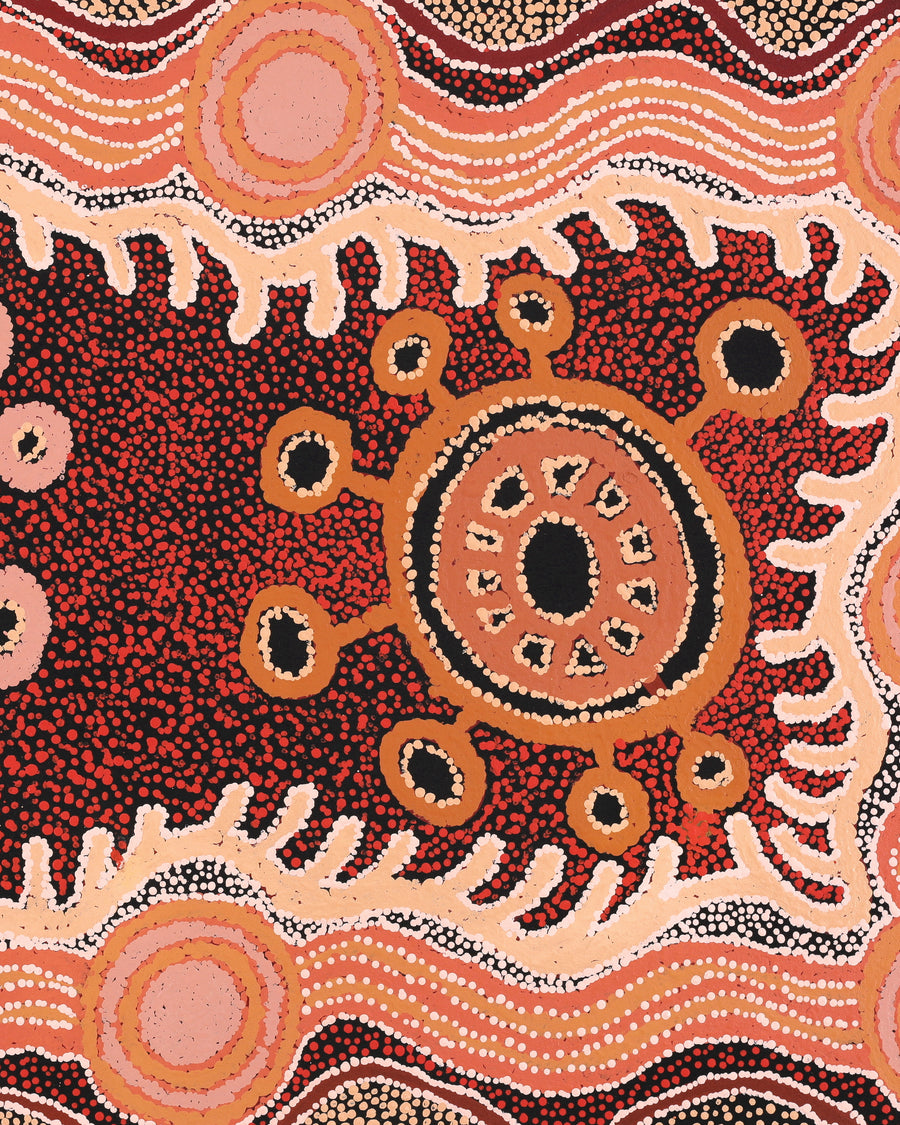 Aboriginal Artwork by Tjaruwa Carolyn Dunn, Piltati Tjukurpa, 102x72cm